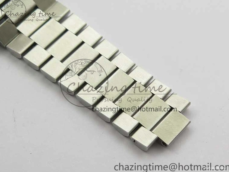 0417 Day Date 40mm SS BP Maker Best Edition Diamond Bezel Blue Dial Arabic Markers On SS Bracelet A Lightweight 2883